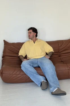 Jersey Crop Polo Butter