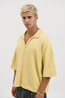 Jersey Crop Polo Butter