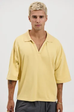 Jersey Crop Polo Butter