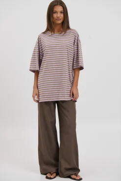 Jess Top Purple Stripe