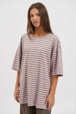 Jess Top Purple Stripe