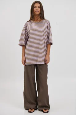 Jess Top Purple Stripe