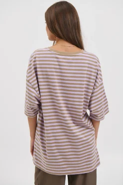 Jess Top Purple Stripe