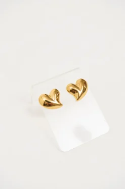 Jessie Heart Earring Gold