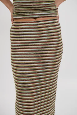 Jordy Maxi Skirt Blue Stripe