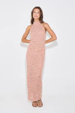 Jordy Maxi Skirt Orange Stripe