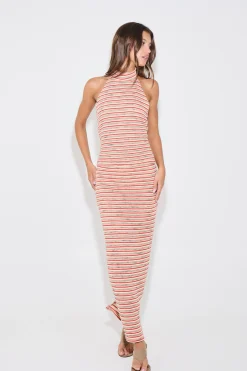 Jordy Maxi Skirt Orange Stripe