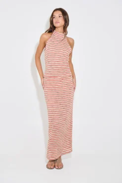 Jordy Maxi Skirt Orange Stripe