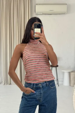 Jordy Top Orange Stripe