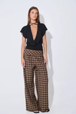 Karter Pant Brown Check
