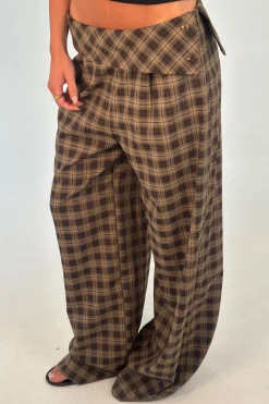 Karter Pant Brown Check