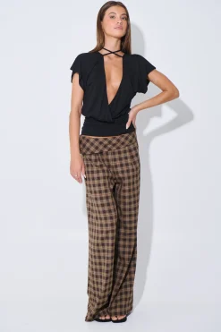 Karter Pant Brown Check