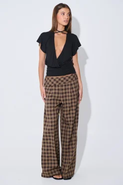 Karter Pant Brown Check