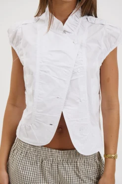 Katherine Short Sleeve Shirt White