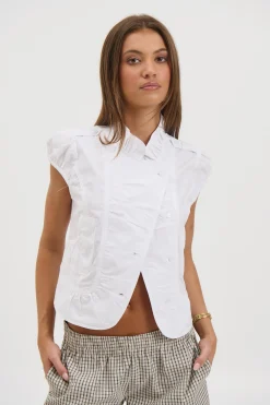 Katherine Short Sleeve Shirt White