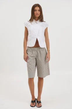 Katherine Short Sleeve Shirt White