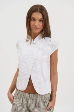 Katherine Short Sleeve Shirt White