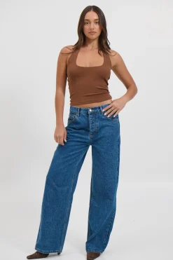 Katya Halterneck Top Mocha