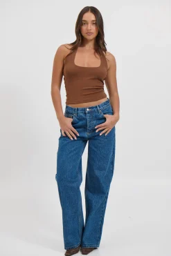 Katya Halterneck Top Mocha