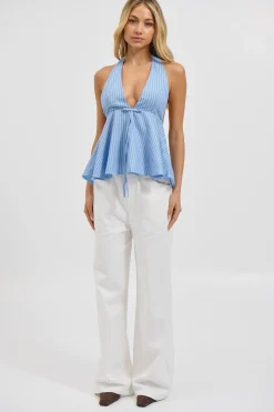 Kenzie Denim Relaxed Pant White