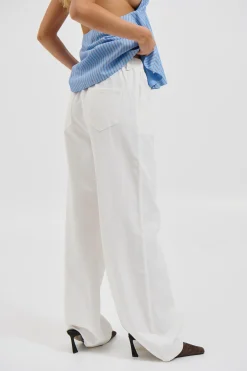 Kenzie Denim Relaxed Pant White