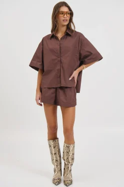 Kikki Shirt Chocolate