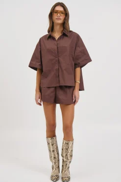 Kikki Shirt Chocolate