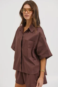 Kikki Shirt Chocolate
