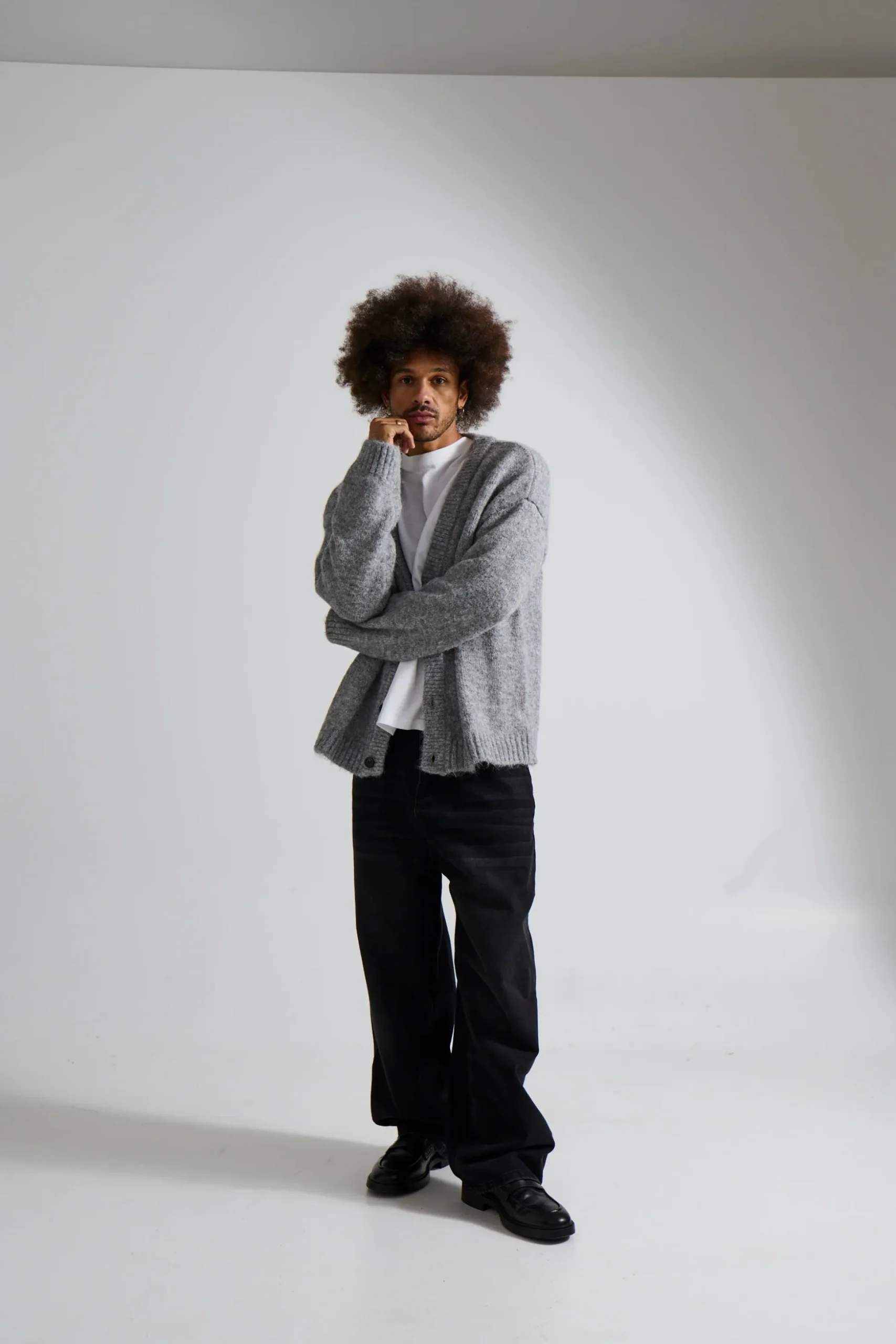 Knitted Oversize Cardigan Grey