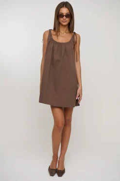 Laine Mini Dress Chocolate