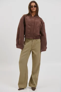 Legacy Suede Bomber Coffee