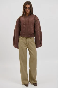 Legacy Suede Bomber Coffee