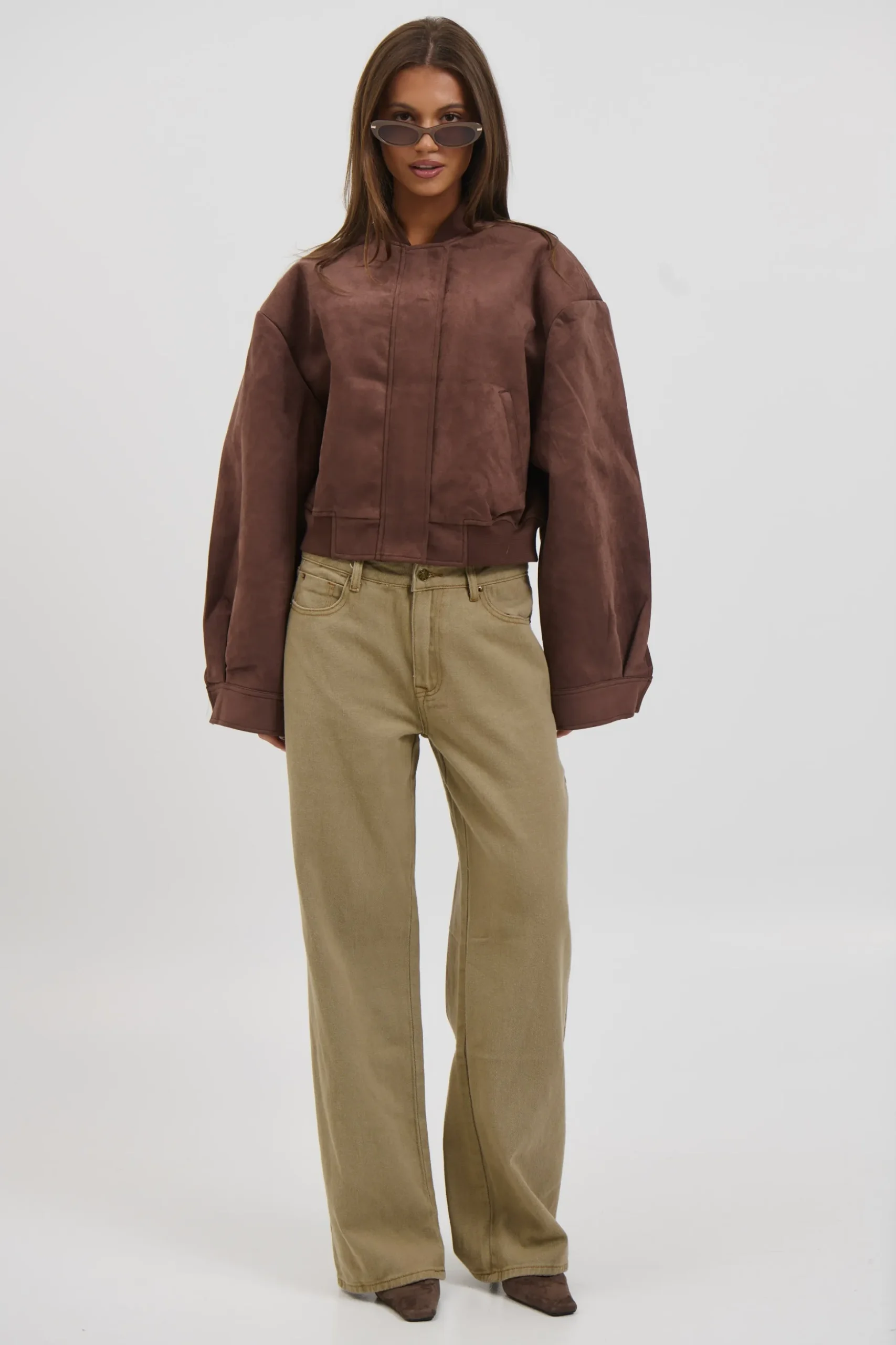 Legacy Suede Bomber Coffee