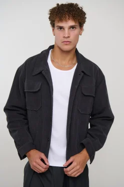 Levi Soft Cord Jacket Dark Grey