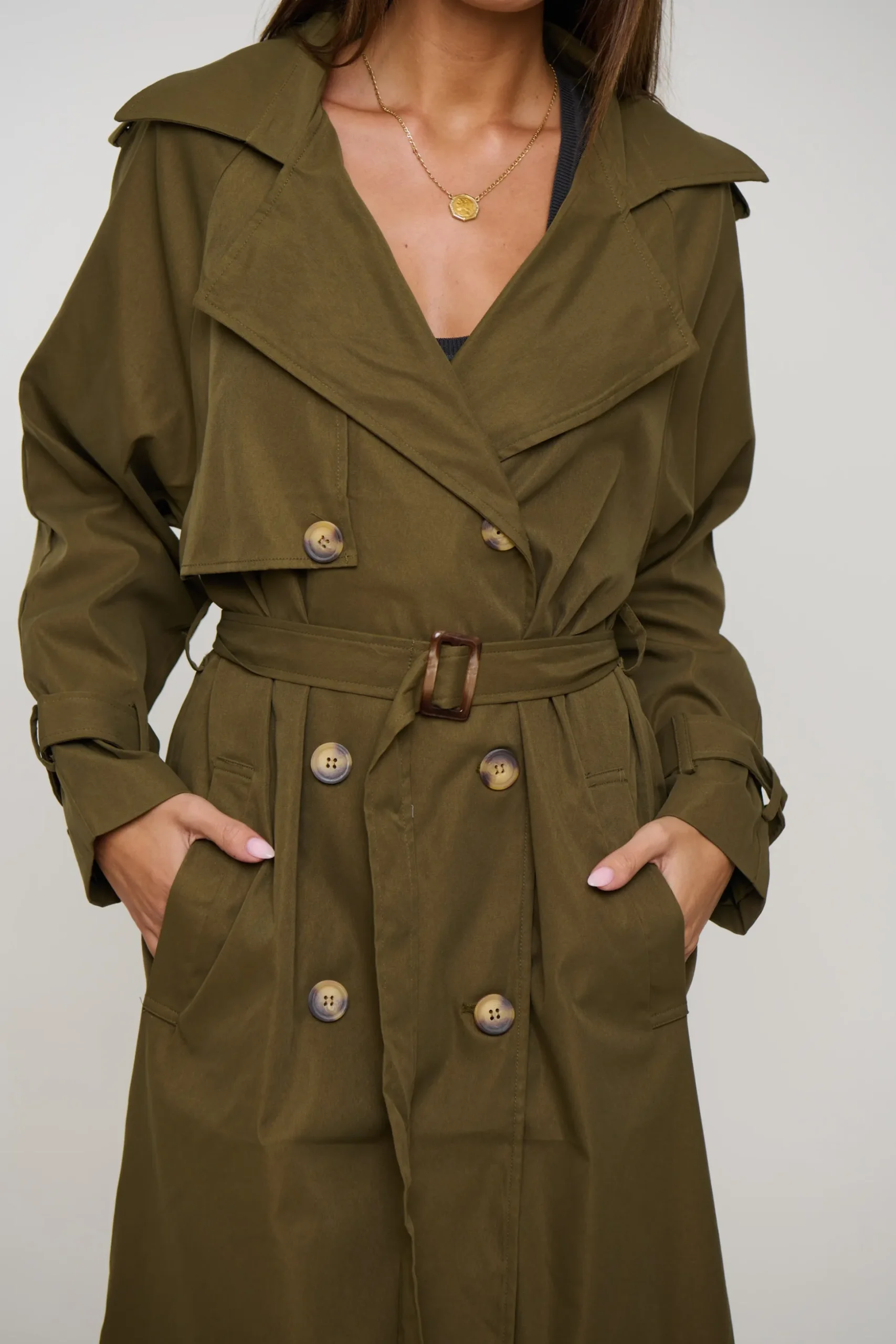 Lia Trench Olive