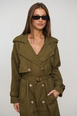 Lia Trench Olive