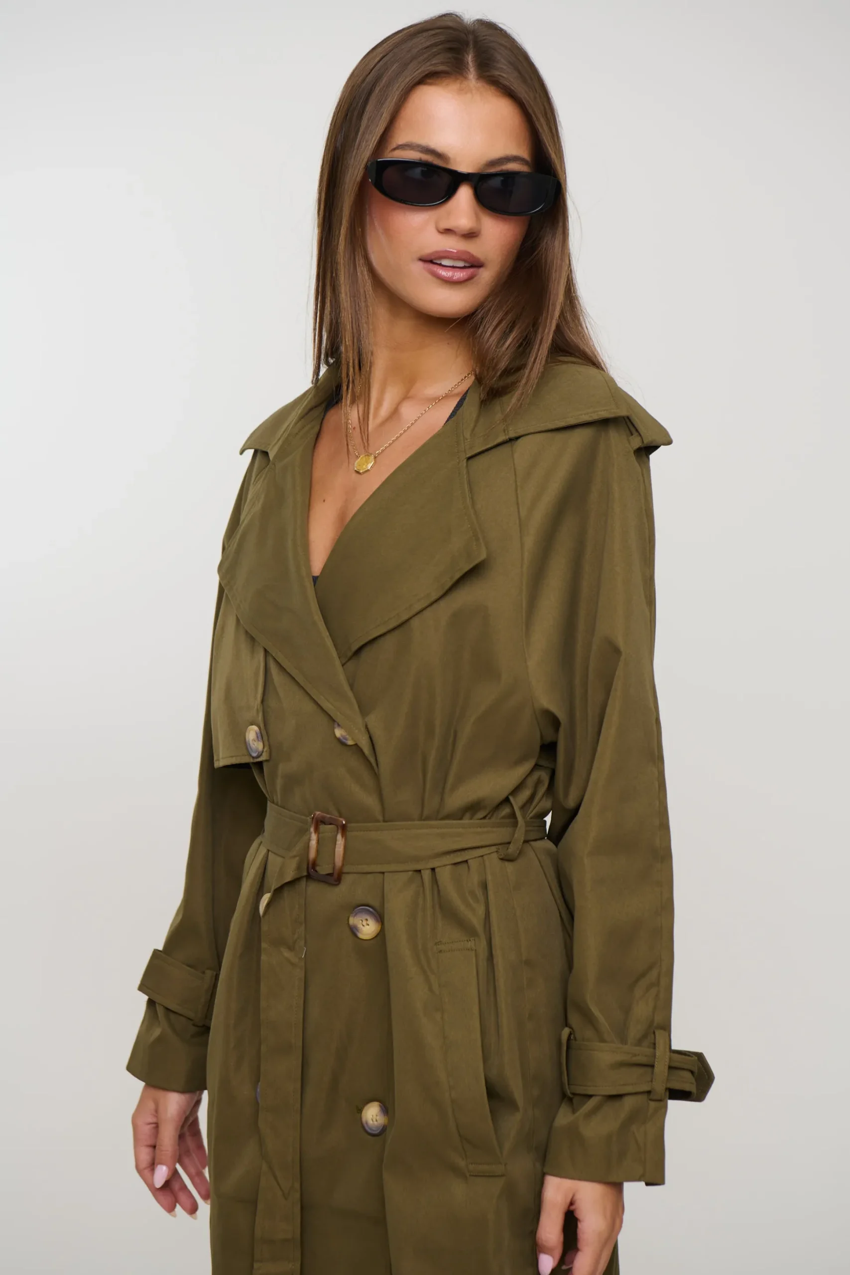 Lia Trench Olive