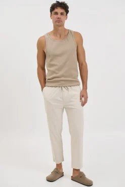Locky Straight Pant Stone