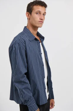 Long Sleeve Box Shirt Navy