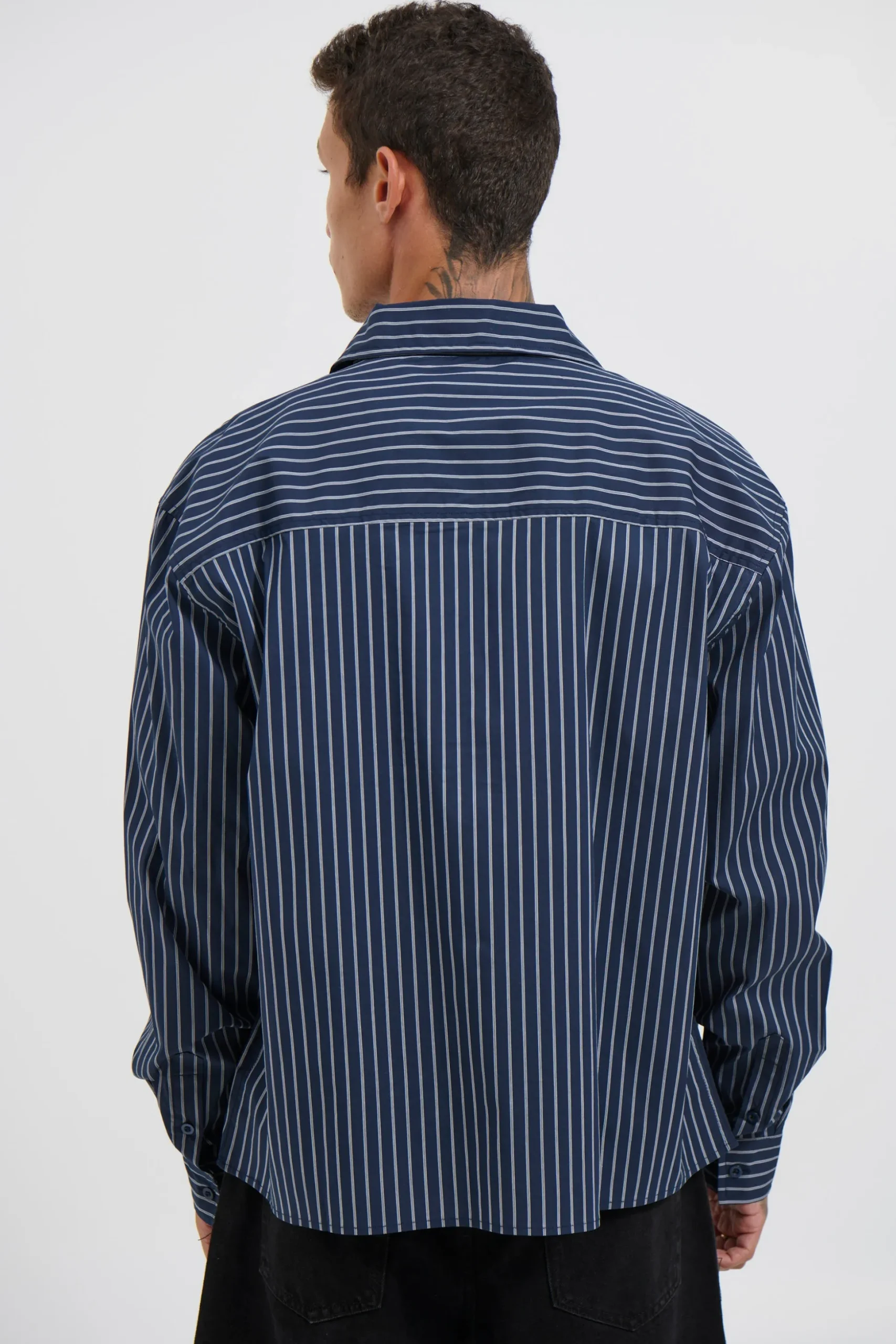 Long Sleeve Box Shirt Navy