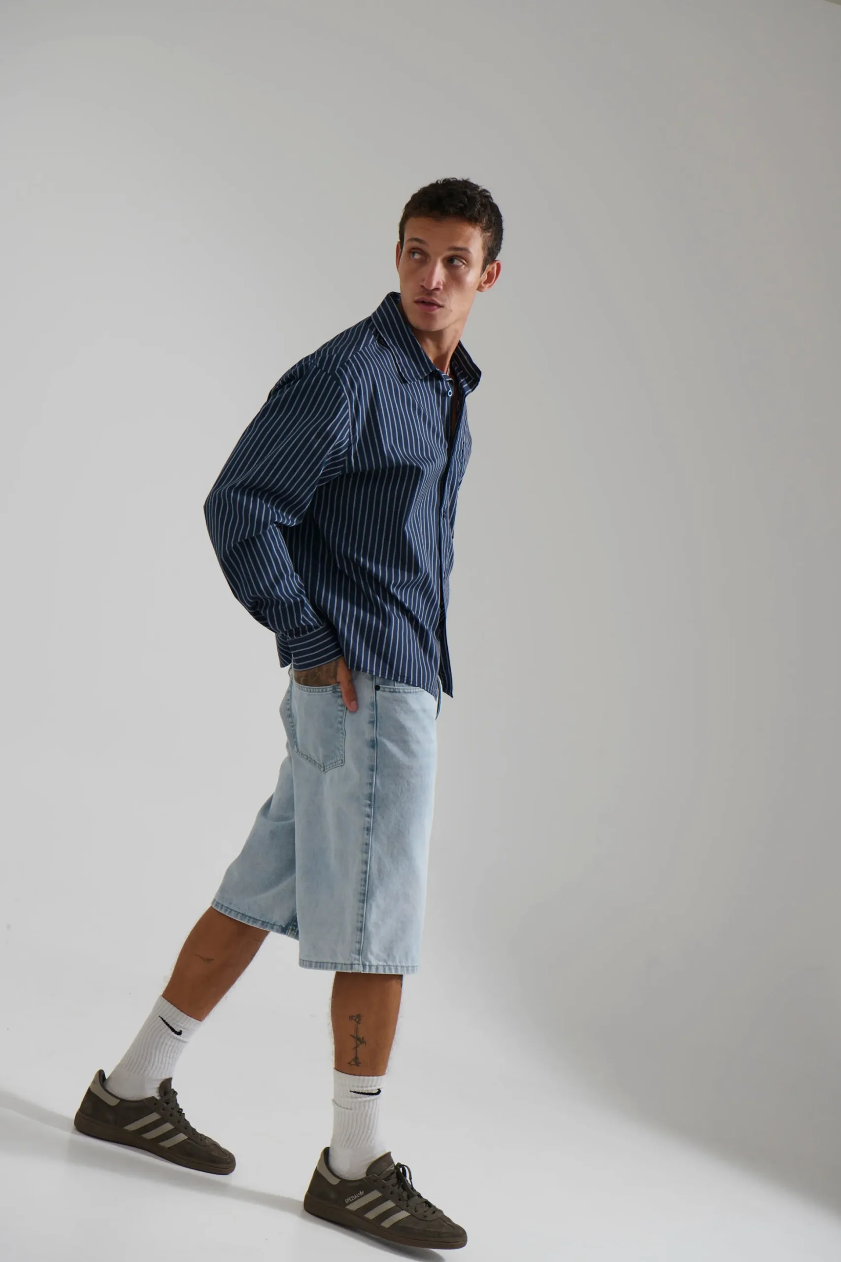 Long Sleeve Box Shirt Navy