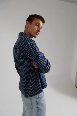 Long Sleeve Box Shirt Navy