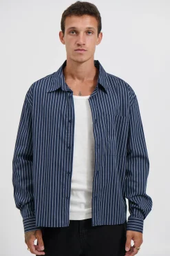 Long Sleeve Box Shirt Navy