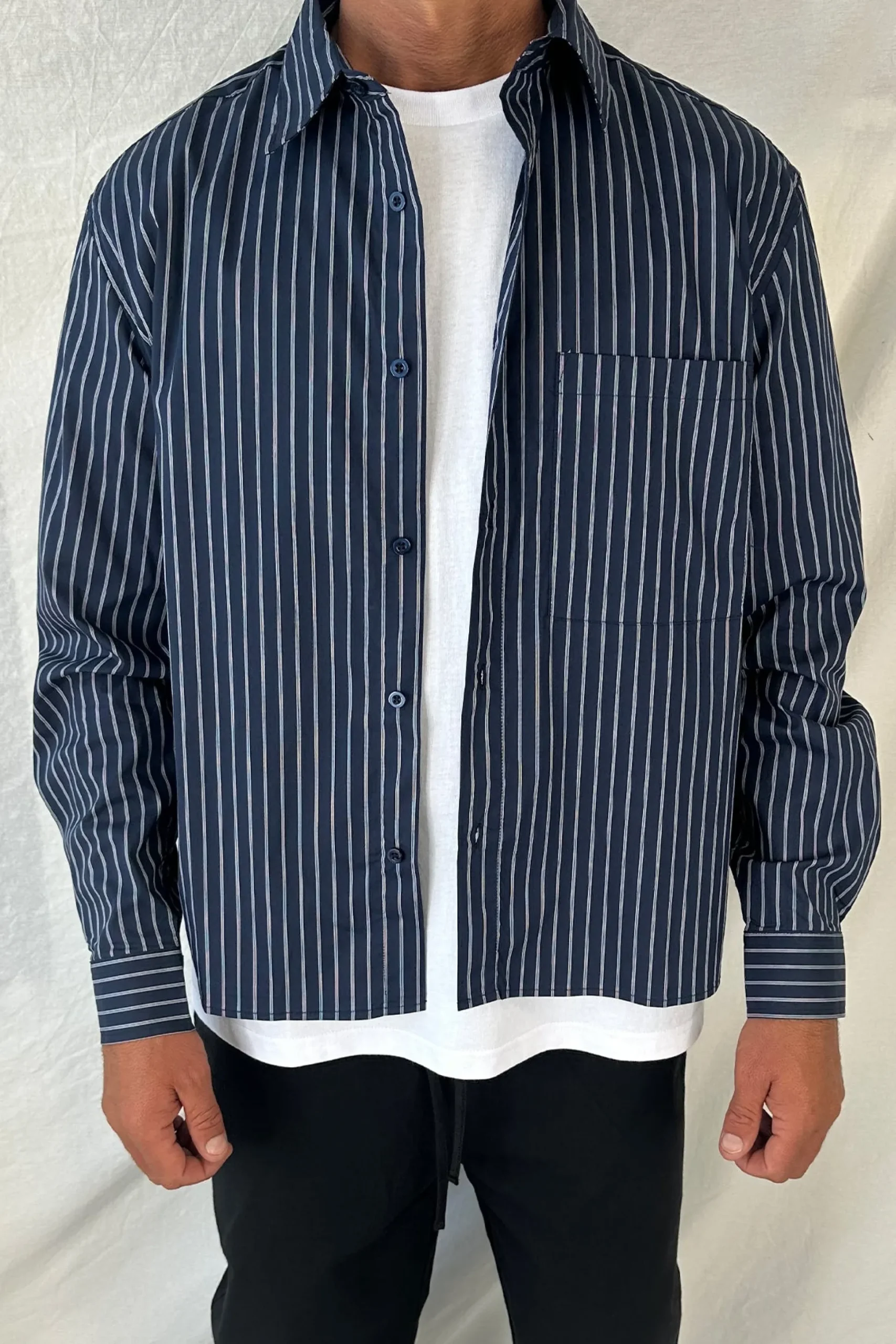 Long Sleeve Box Shirt Navy