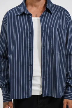Long Sleeve Box Shirt Navy