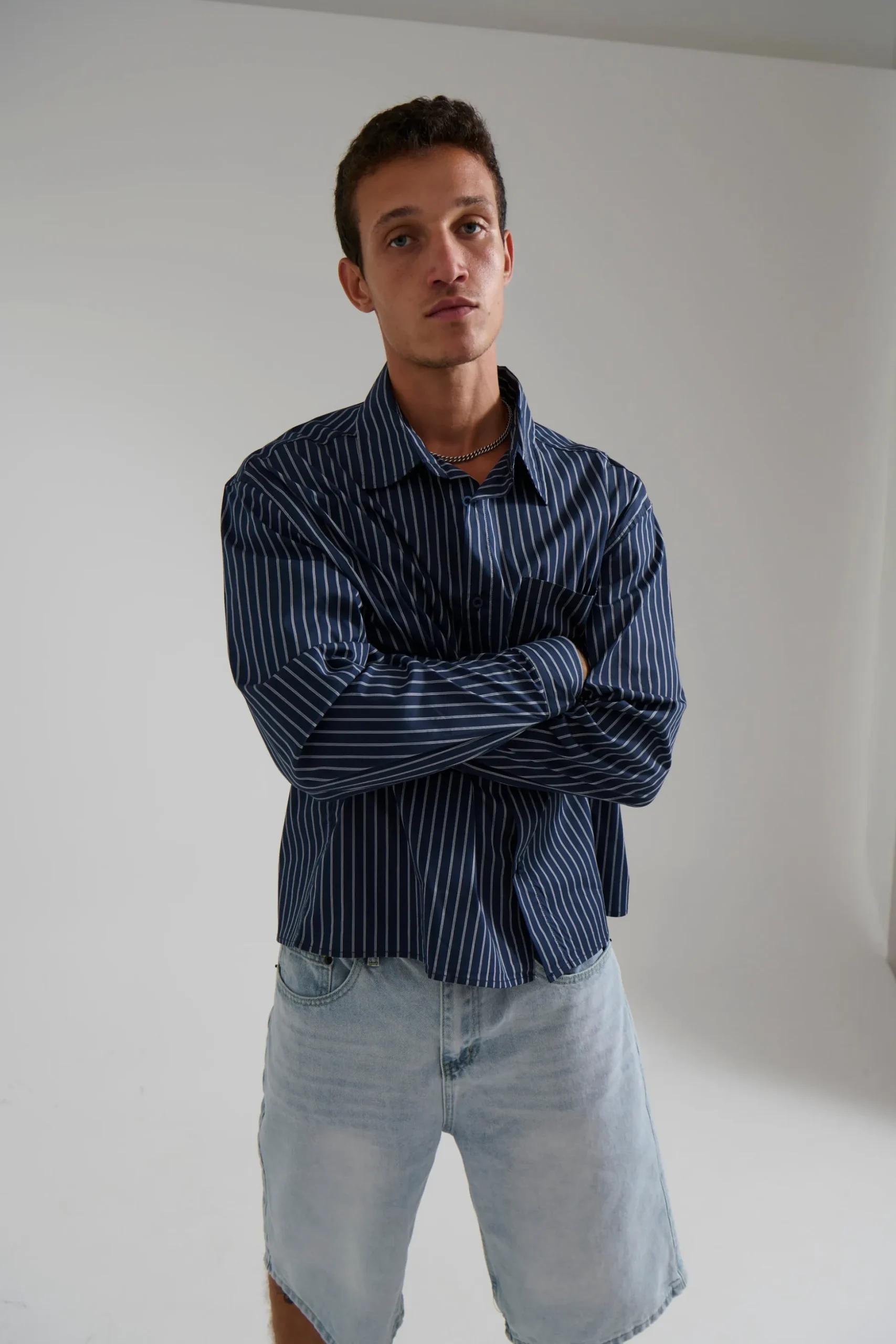 Long Sleeve Box Shirt Navy