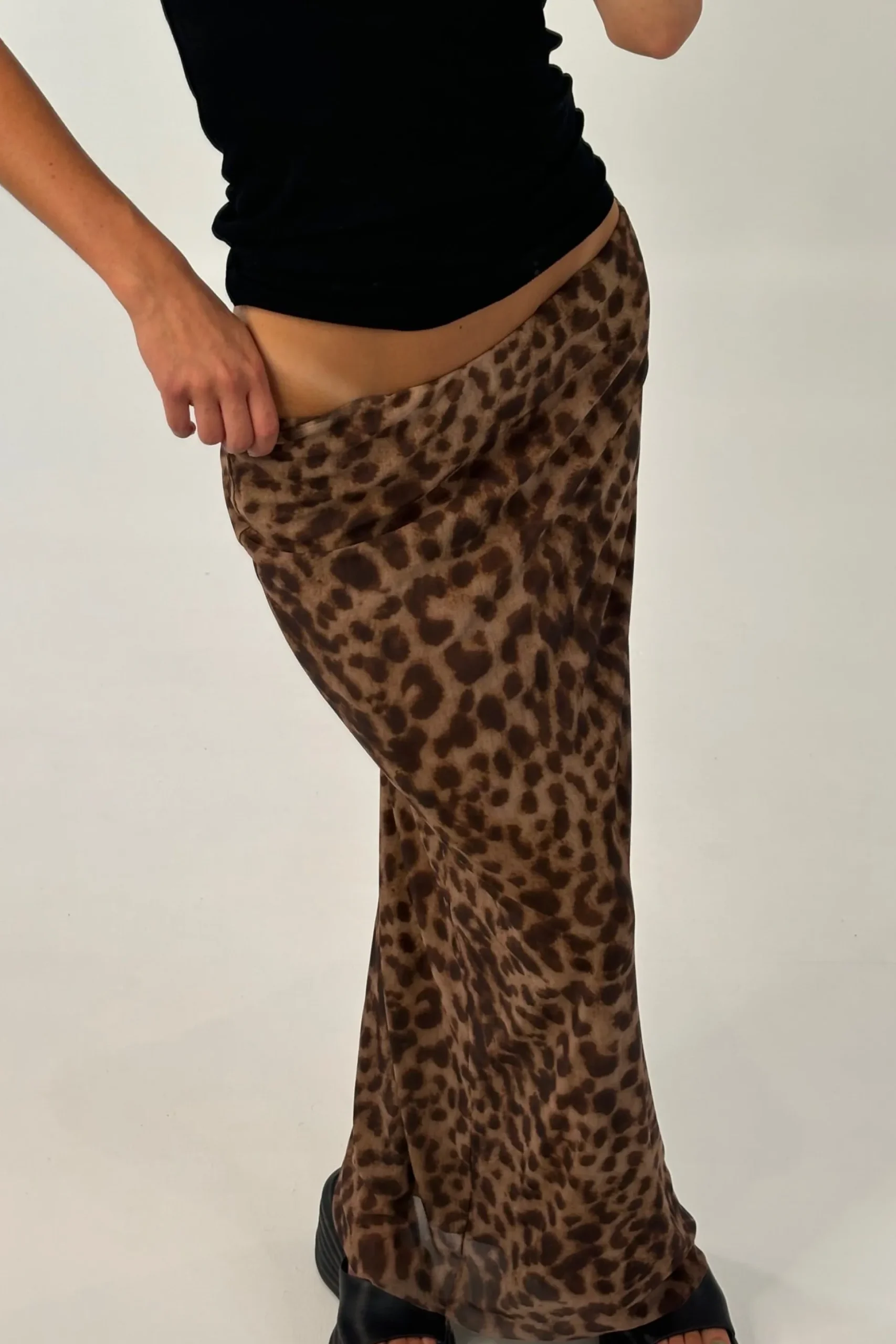 Louie Maxi Skirt Dark Leopard