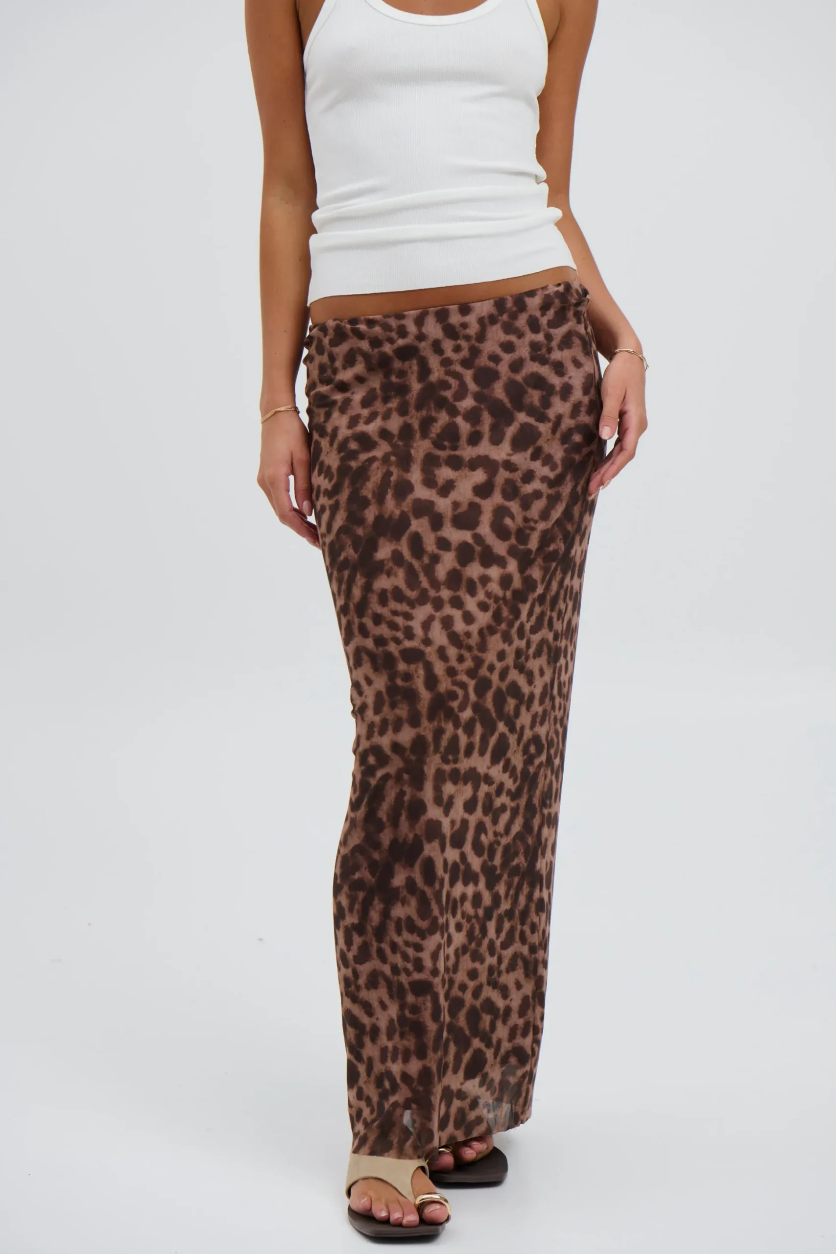 Louie Maxi Skirt Dark Leopard