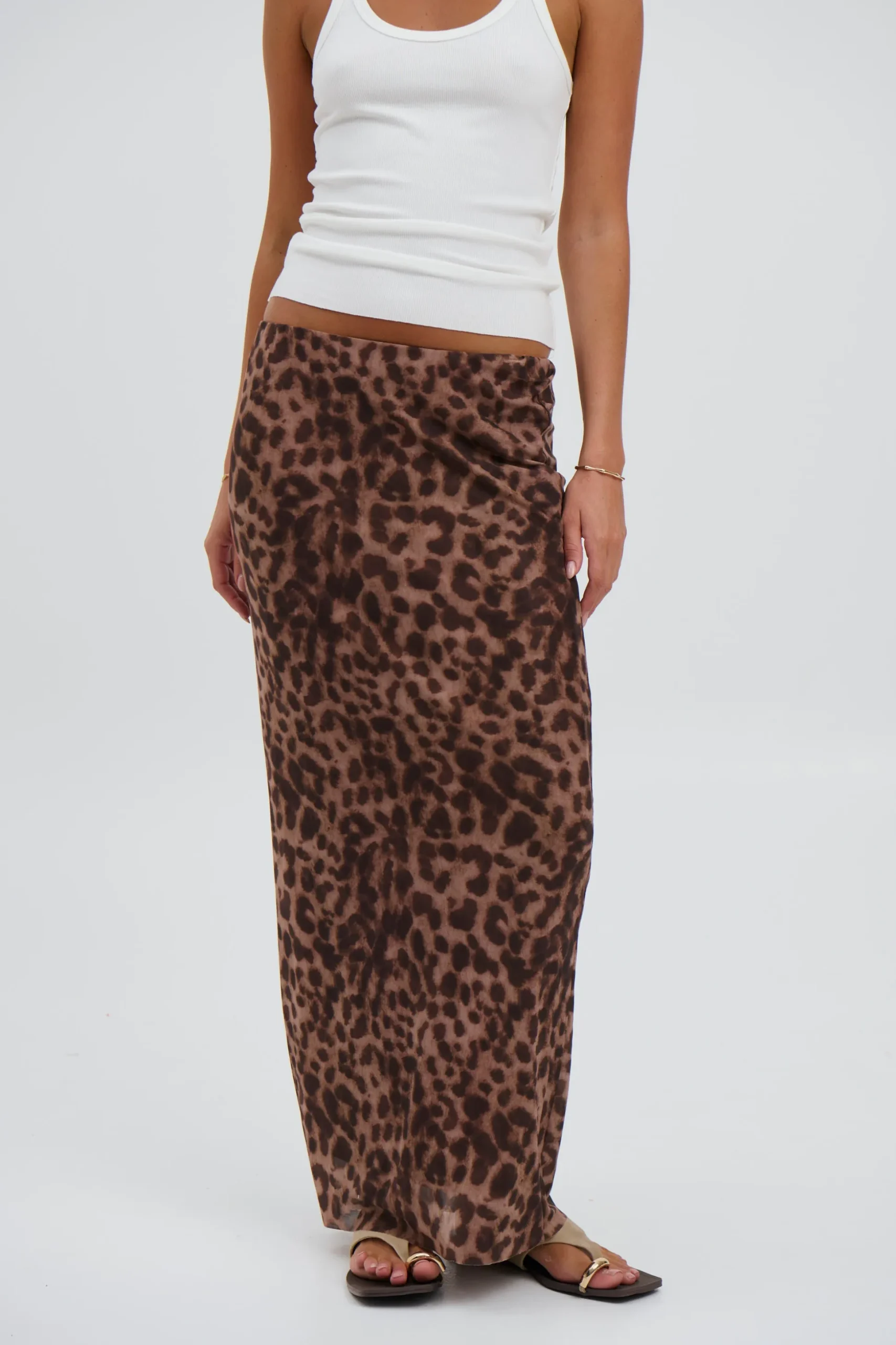 Louie Maxi Skirt Dark Leopard