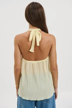 Maddison Halter Top Lemon